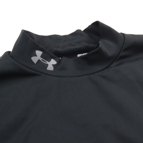 Under Armour Golf Cold Gear Compression Shirt Men's Small Black Mock Neck Active - Picture 6 of 9