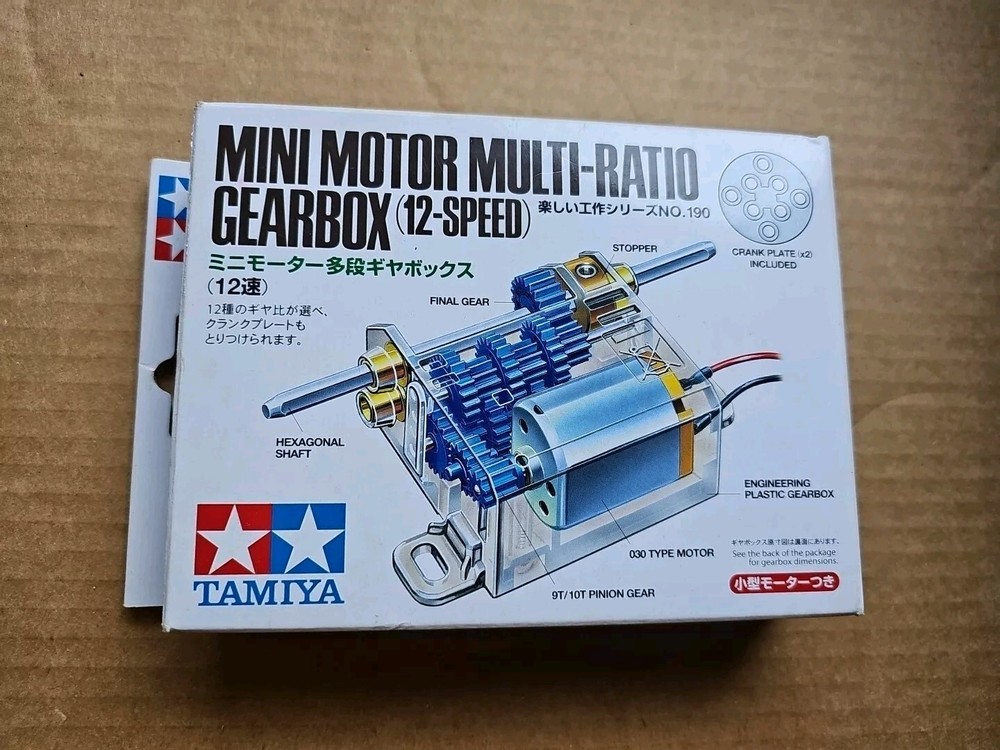 TAMIYA MINI MOTOR Multi Ratio Gearbox 12-Speed model 70190 860 BRAND NEW