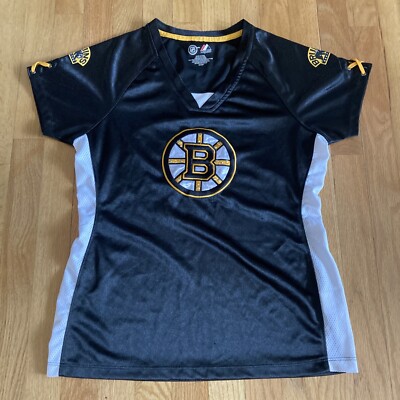 Majestic Boston Bruins NHL Hockey Jersey Shirt Sequence Gems Women's  Small