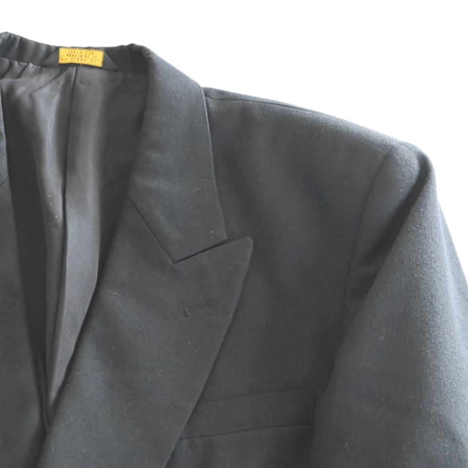 John Henry 38S 30x26 Negro Atlético Lana Doble Pecho Hombres Chaqueta Pantalones Traje Foto 2 de 4