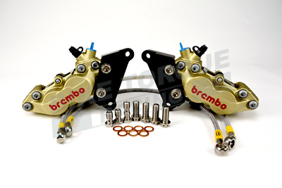 Brembo P4 30/34 Gold Bremssattel Umbausatz für Suzuki GSXR750 Srad 1996-1999