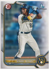 2022 Bowman #BP-88 Hendry Mendez FB Milwaukee Brewers