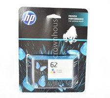 Genuine HP 62 TRI-COLOR Ink Cartridge Sealed C2P06AN Warranty Ends: APRIL 2024