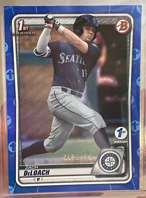 2020 Bowman Draft 1st Edition Zach DeLoach Blue Parallel /150 BD-28