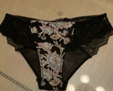 Victoria  s Secret Dream AngelsBlack Floral Cheeky OR Thong Panty 34.50 NWT