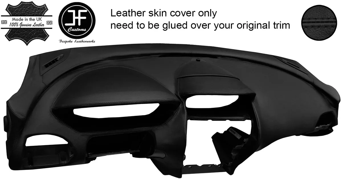 BLACK STITCHING DASH DASHBOARD LEATHER COVER FITS BMW 6 SERIES E63