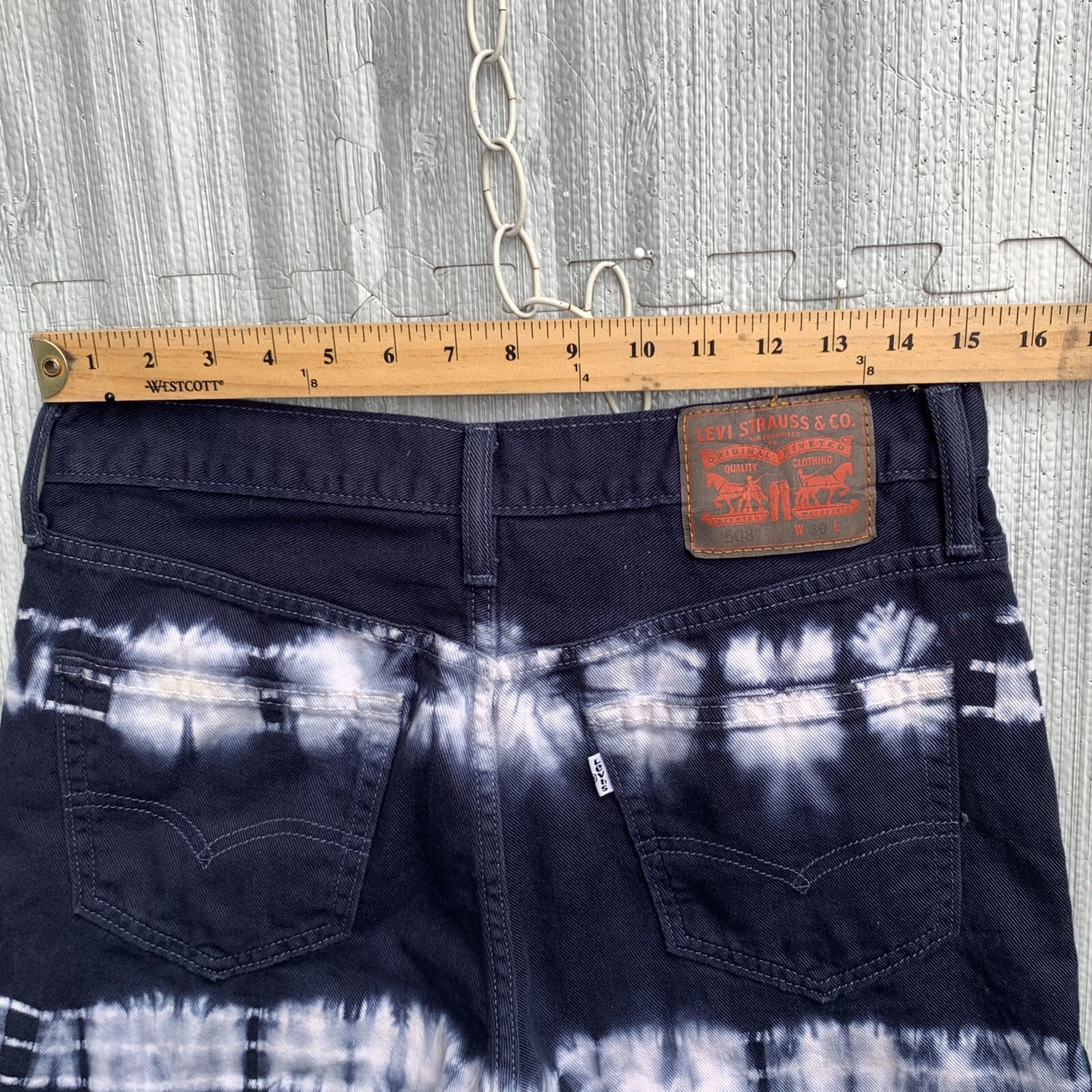 Levi's 508 Mens 30 Denim Tie Dye Jean Shorts DenCut … Gem