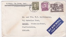 1953 Canada cover sent from Mattawa ONT to Hanley, Stoke-on-Trent UK