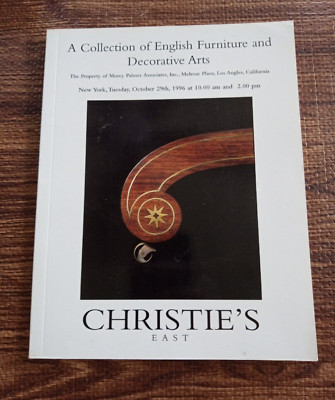 Christie's East Catalog 1996 English Furniture Decorative Art Morey Palmer 7895