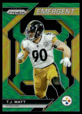 2023 Prizm Emergent Green T.J. Watt Wisconsin Badgers #H17