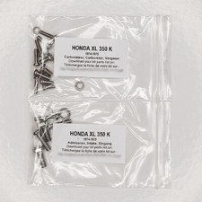 HONDA XL 350 K 1974-1975 carburetor stainless PHILLIPS screw kit #1 XL350 XL350K