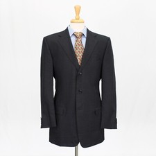 Ermenegildo Zegna 44L Gray Sport Coat Blazer Jacket 3B 15 milmil 15 Su Misura