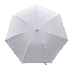 Polo Ralph Lauren Tagged Folding Umbrella Total Pattern Scalloped Stripe Used 37