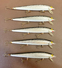 Vintage Rapala Fishing Lures Lot of 5 Legendary Top Water Diving Plugs #25B