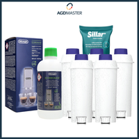 Ecodecalk 500Ml Entkalker + 5X Wasserfilter Passen FüR Delonghi Mit Dls C002