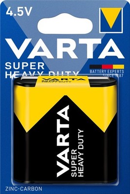 Blockbatterie Block Batterie VARTA Superlife 4,5V Zink-Kohle  2012 3R12 Flat