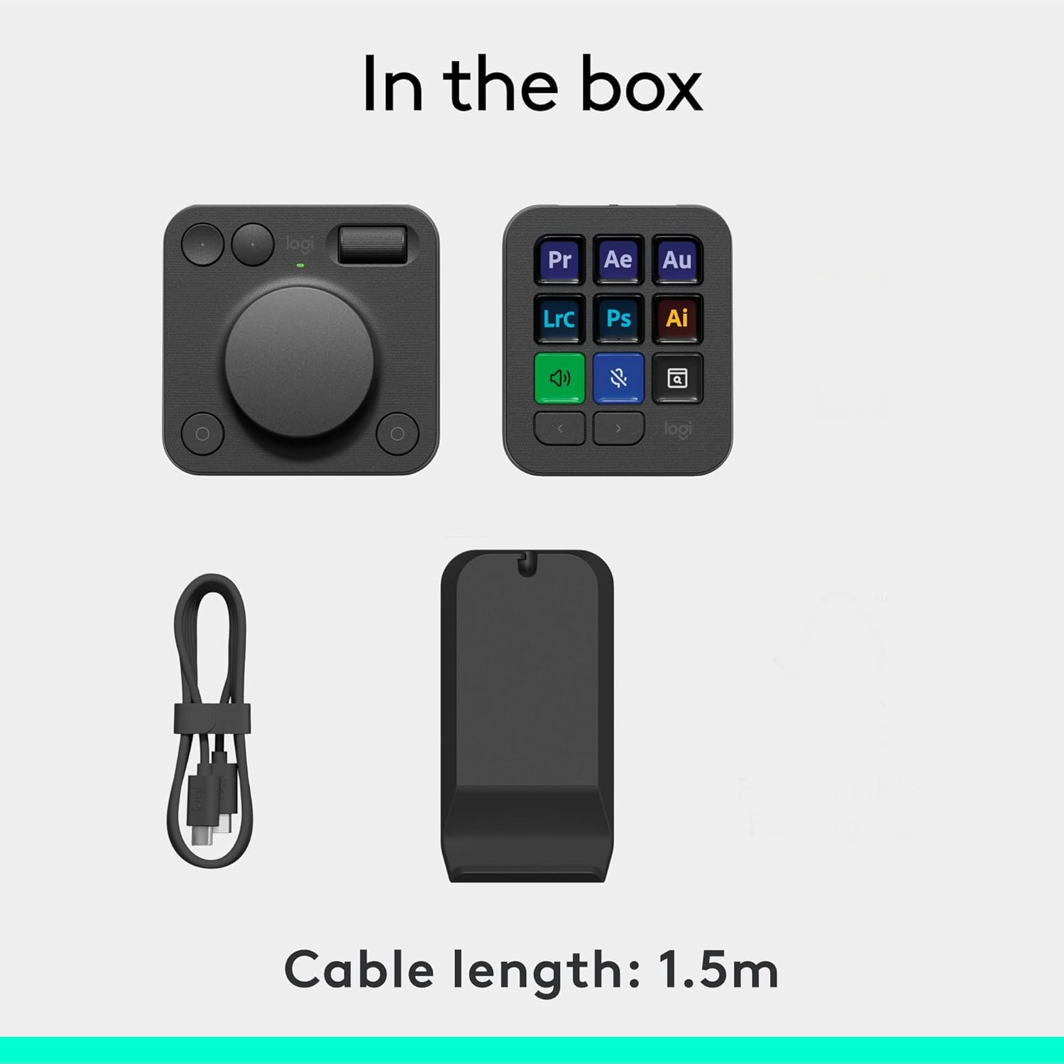 Logitech - MX Creative Console Programmable Keypad, Advanced Dialpad and Keypad