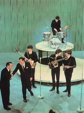 THE BEATLES / POSTCARD / 1964 ED SULLIVAN SHOW  /   ARCADE PRIZE / NEW OLD STOCK