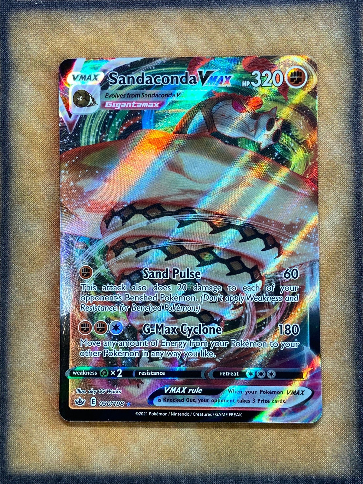 Pokemon Sandaconda VMax 090/198 Chilling Reign Ultra Rare Holo NM