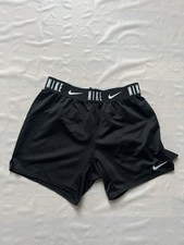 Nike Dri-FIT black Trophy training shorts older girl's size M waistband 25"-27"
