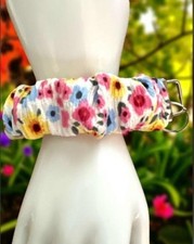 Handmade Scrunchie Keychain Wristlet-Floral Pattern-Free Shipping