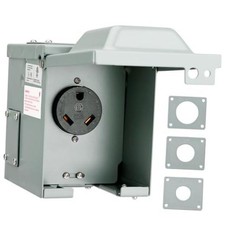 30 Amp 125 Volt RV/EV Power Outlet Box, NEMA TT-30R 30 AMP RV/EV OUTLET BOX
