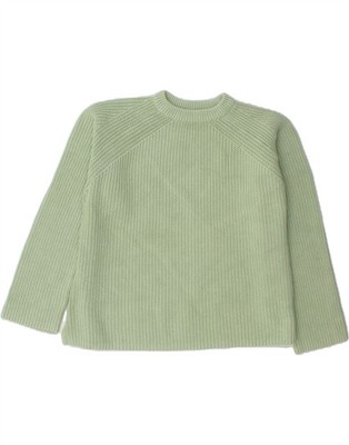 MARKS & SPENCER Womens Crew Neck Jumper Sweater UK 16 Large Green AG15