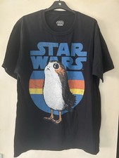 T Shirt Star Wars Porg The Last Jedi Lucasfilm Officiel Noir Taille L Disney