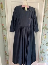 Cabbages and Roses Diana full length heavy cotton coat Navy size 14 unworn
