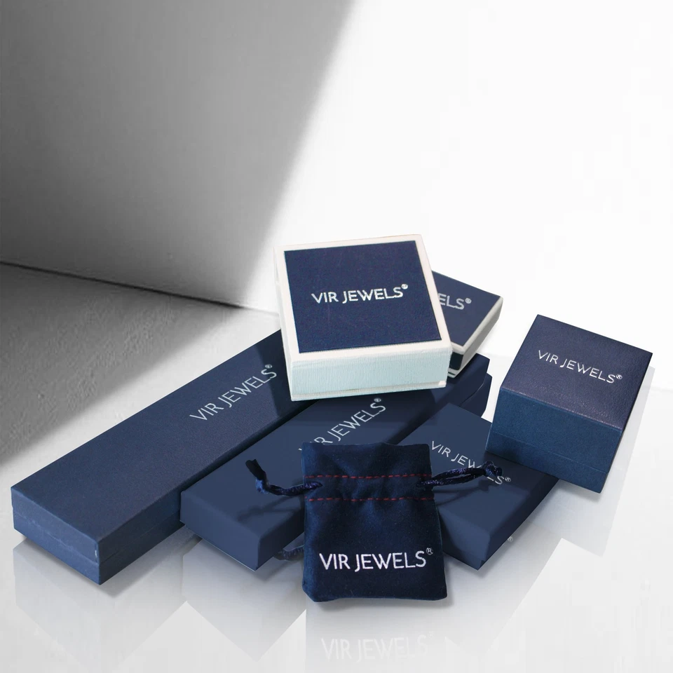 Diamond Earrings for Women 1/2 CT Sterling Silver 1.25 Inch Round Hoop Design - Image 4 of 4