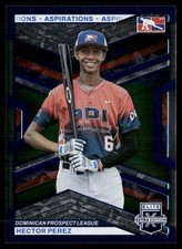 Hector Perez /349 2023 Panini Elite Extra Edition Aspirations Blue DPL #175