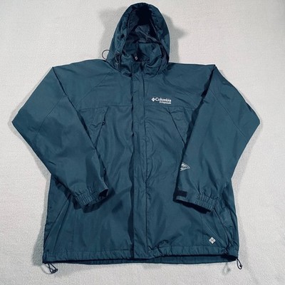 Columbia Titanium Omni Heat Mens Large Hooded Jacket Dark Teal EUC