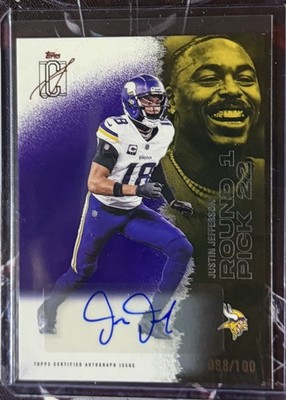 2025 Topps Signature Class Justin Jefferson Auto 088/100 Vikings