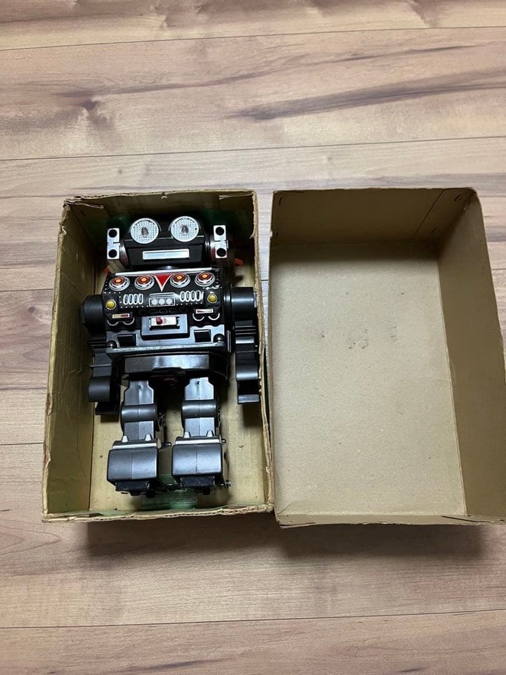 Robot Jouet Space Walkman Horikawa - Étain Rétro Showa - Vintage Avec Boîte - Japon