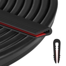 Rubber Edge Trim 1/16" Self Adhesive U Channel Edge Protector Black 10FT EPDM