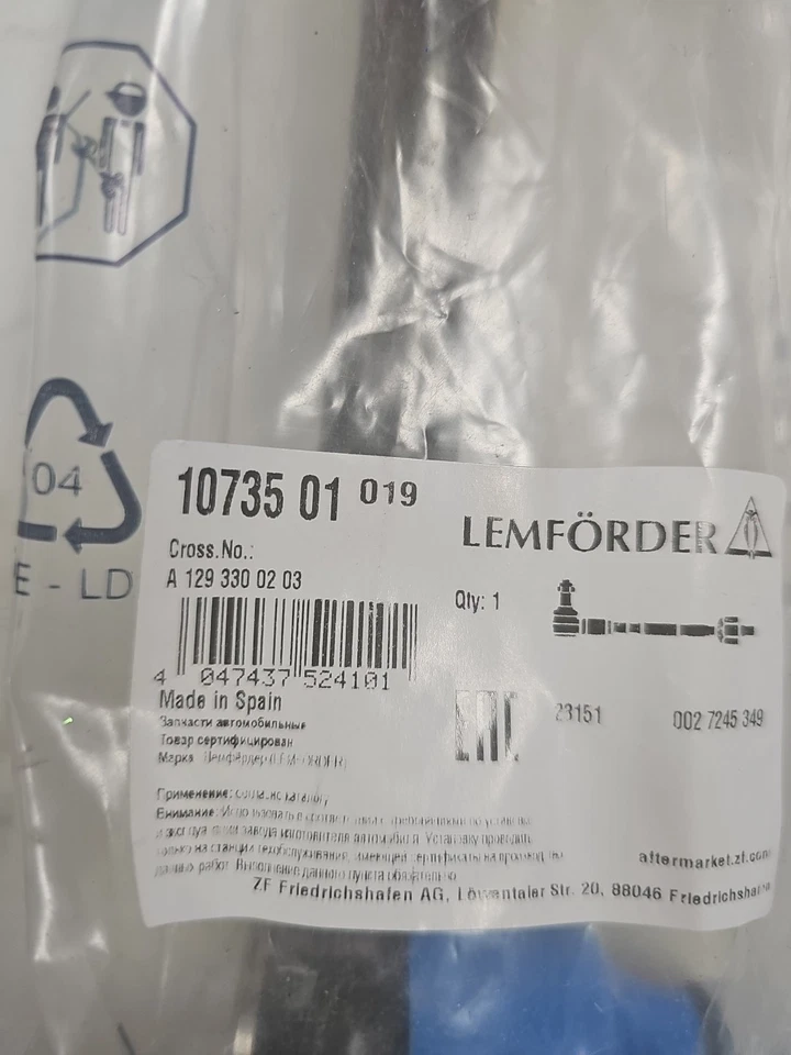 129-330-02-03 Conjunto de varilla de amarre Lemfoerder lado izquierdo del conductor para MB Mercedes mano Foto 2 de 2