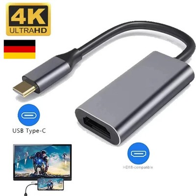USB C zu HDMI Adapter 4K UHD Typ C auf HDMI für Huawei Samsung iPhone MacBook TV