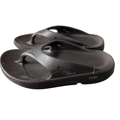 Oofos Ooriginal Thong Recovery Sandals Comfort Flip Flop- Black 2.0 size 8