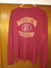47 Brand Washington Redskins Logo Red Long Sleeve Shirt Size XL Used NFL Men's 