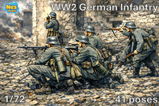 1/72 20mm WW2 German Infantry  (41 Figures) no airfix revell esci !New!