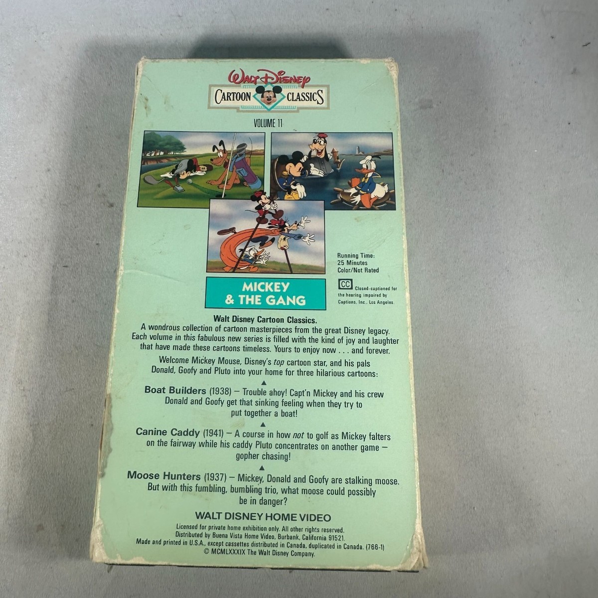 Walt Disney Cartoon Classics Mickey & The Gang VHS 1986 Vintage | eBay