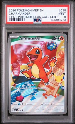 2026 POKEMON MEP EN-ME BLACK STAR PROMO #038 CHARMANDER PSA 9