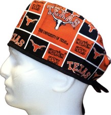 NCAA RARE University of Texas Longhorns Hook  em Horns Scrub Hat Chemo Cap