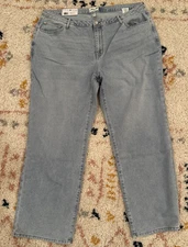 Seven7 Women's Loose Straight Jean Size 20W Light Wash (Key West)