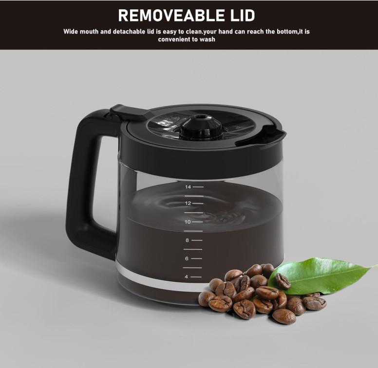 14-Cup Coffee Pot Replacement Carafe Compatible w/Mr. Coffee 14-Cup Coffee Maker