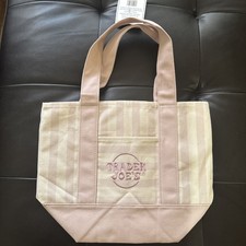 Trader Joe s Mini Pastel Stripe Canvas Tote Bag Limited Edition - Pink
