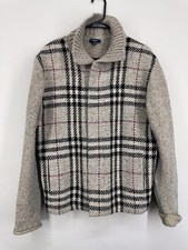 Burberry London 44R Nova Check 100% Cashmere/...