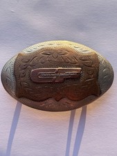 Vintage Consolidated Freightways belt buckle- Three Tone. Nickel, Brass, Copper