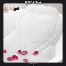 LuxStep Mesh Bath Pillow with 6 Suction Cups for Tub Head and Neck Support