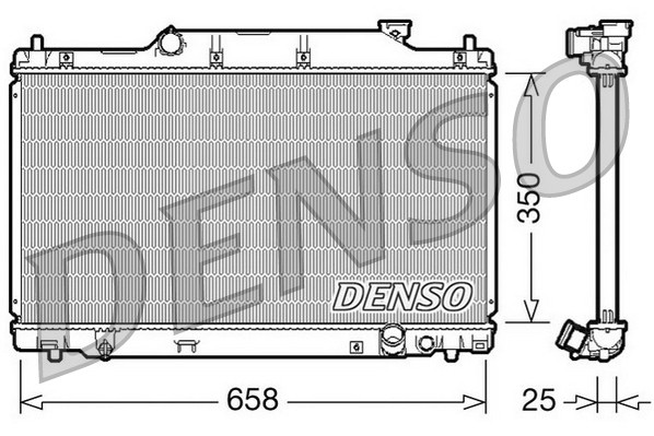 Radiator fits HONDA CIVIC 2.0 01 to 12 K20A2 Manual Transmission Denso Quality